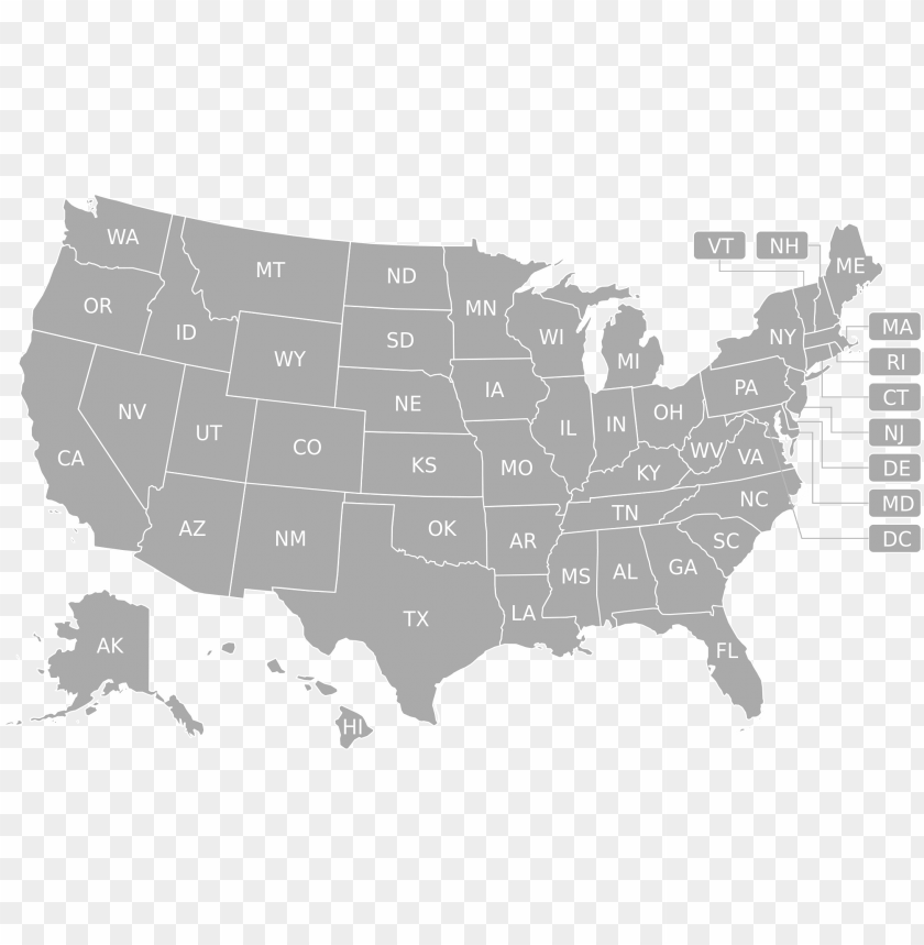 Us 50 States Blank Map