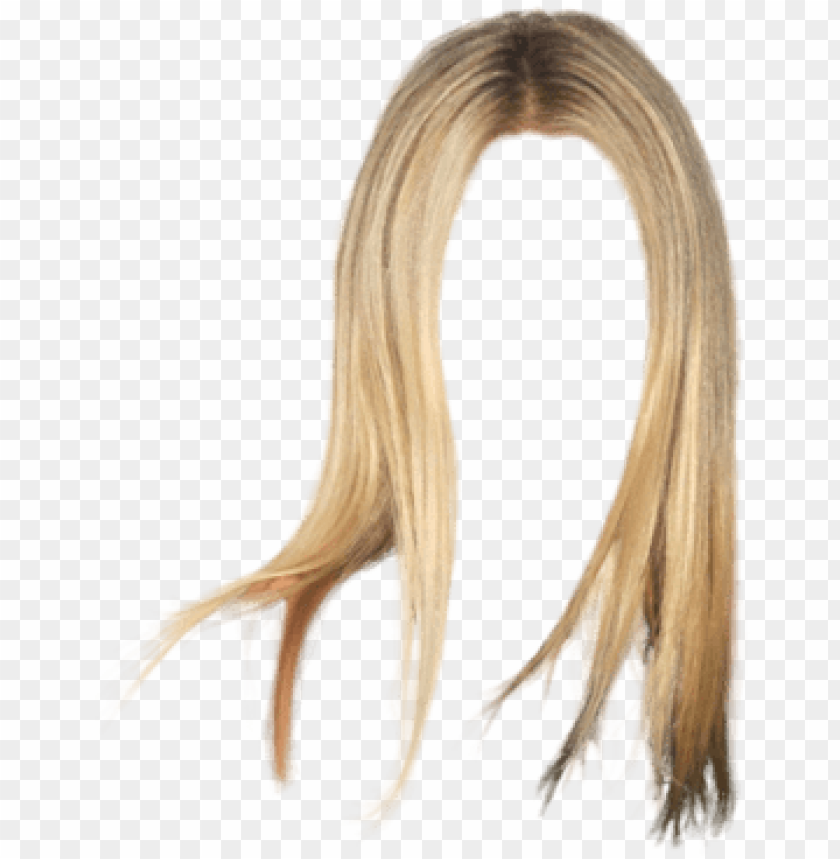 very long straight blonde hair