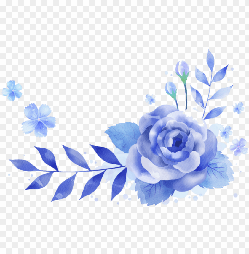 blue flower transparent background