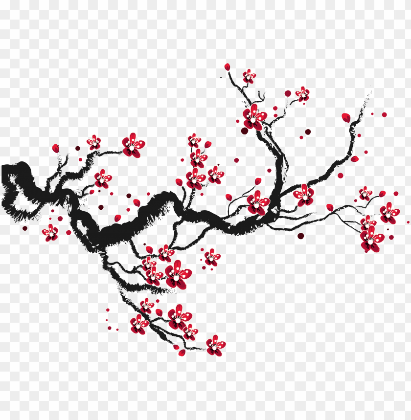 Free: Drawn Sakura Blossom Transparent - Cherry Blossom Tree Png Drawing -  nohat.cc