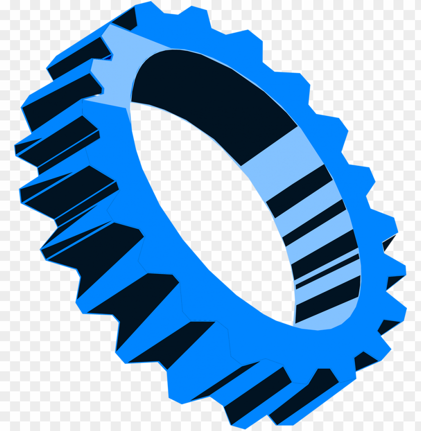 free PNG blue 3d gear wheel machine PNG image with transparent background PNG images transparent
