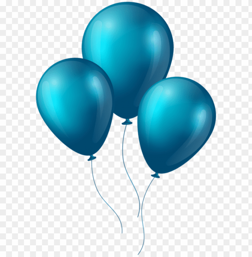 Transparent Background PNG of blue balloons - Image ID 41897