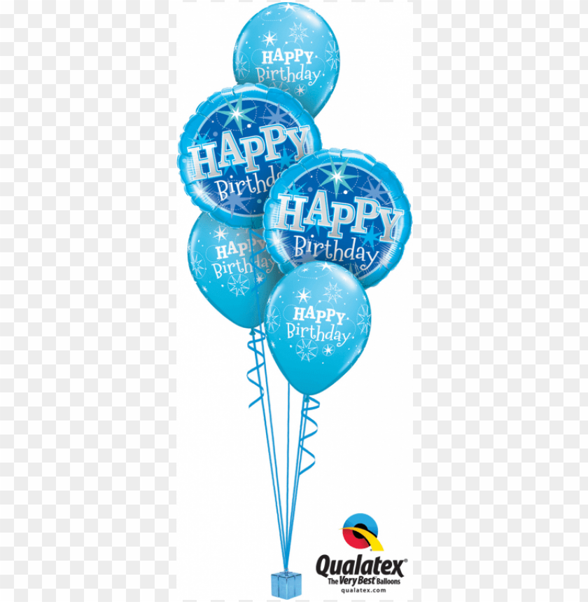 blue birthday classic balloon bouquet birthday party - happy 13th birthday  balloons PNG image with transparent background | TOPpng