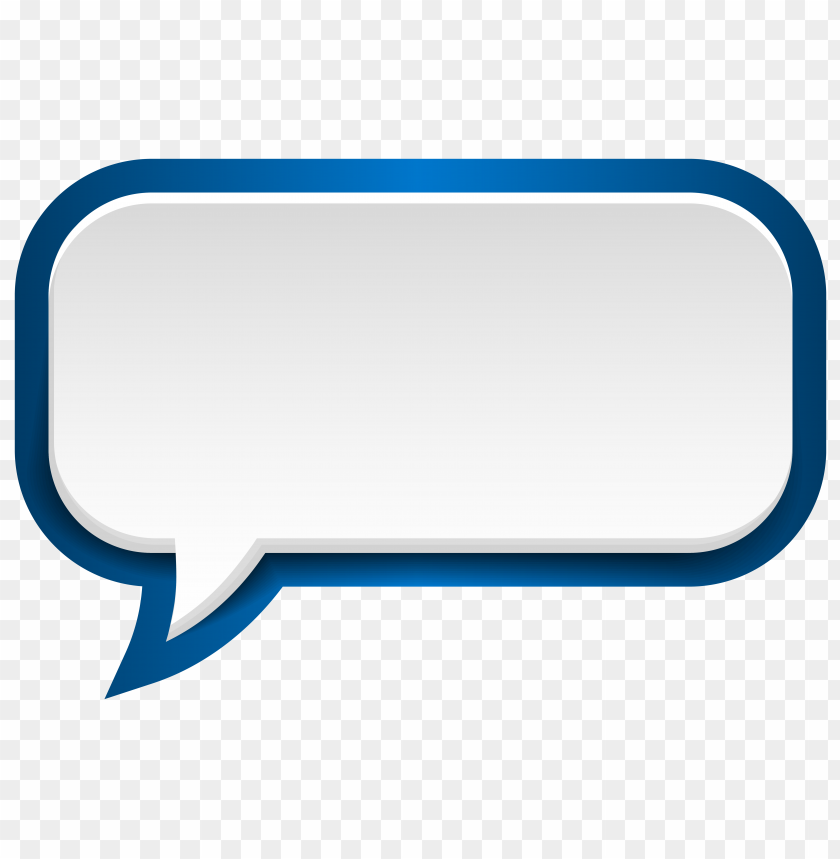 blue border thought bubble speech illustration PNG image with transparent background@toppng.com
