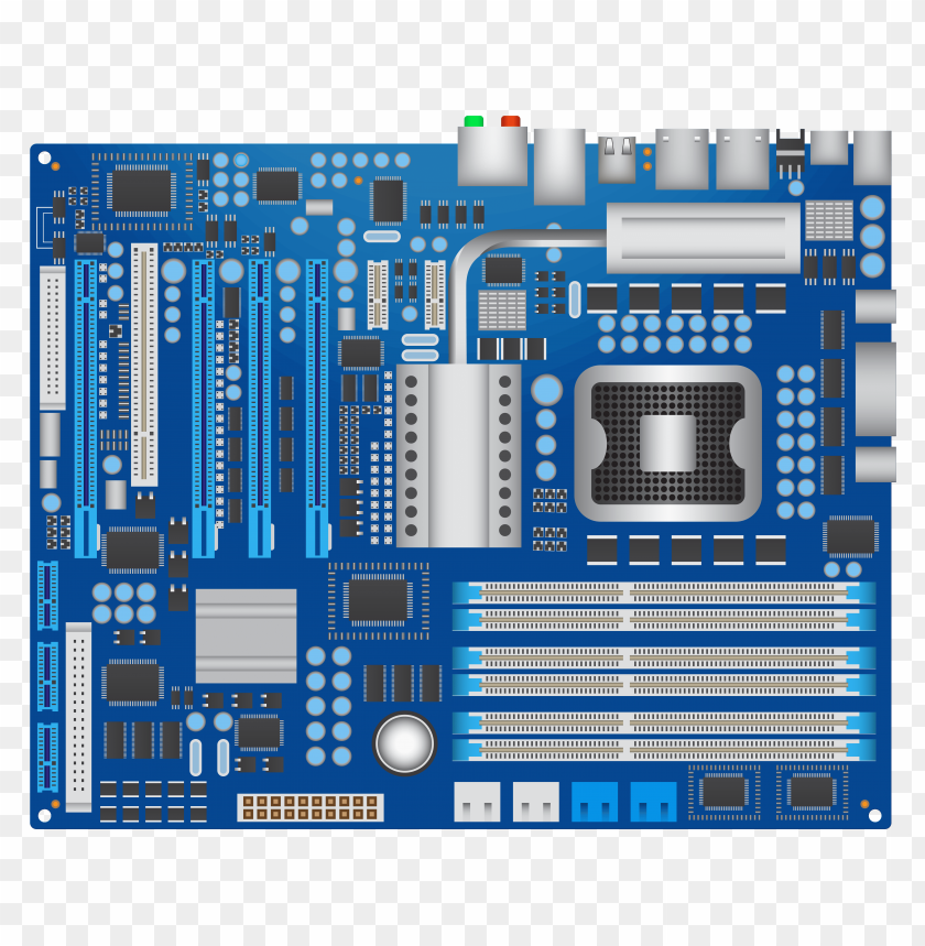 blue, computer, mainboard