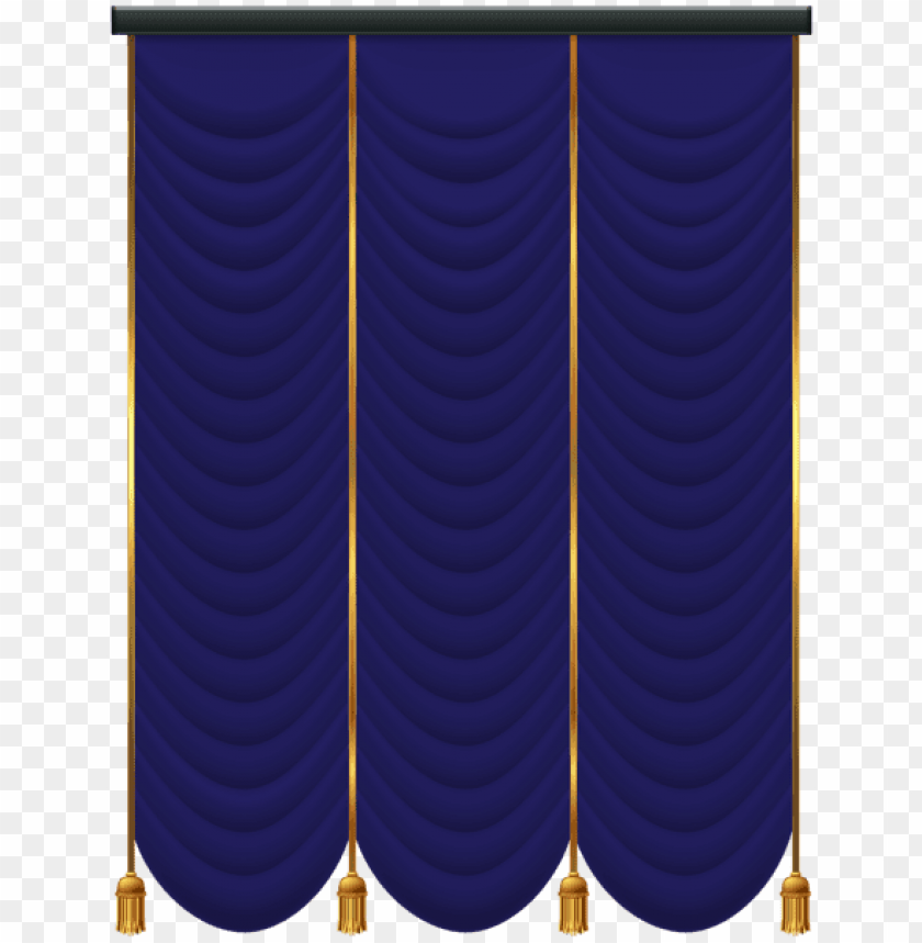 blue curtain transparent