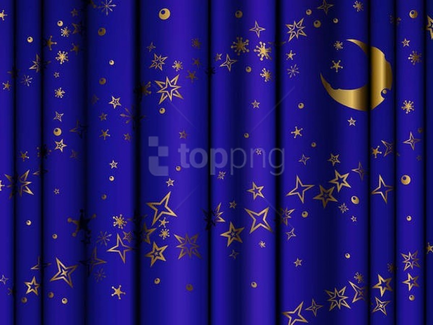 blue curtains with gold stars and moon background best stock photos | TOPpng