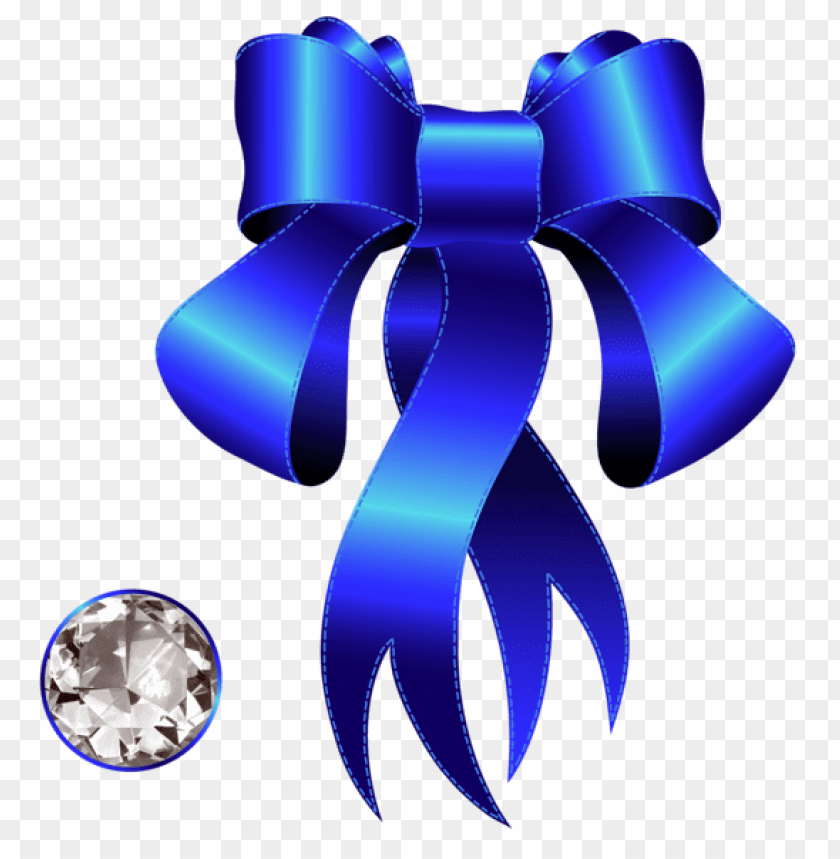 blue decorative bow with diamond