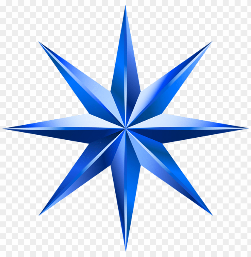 blue decorative star clipart png photo - 44712