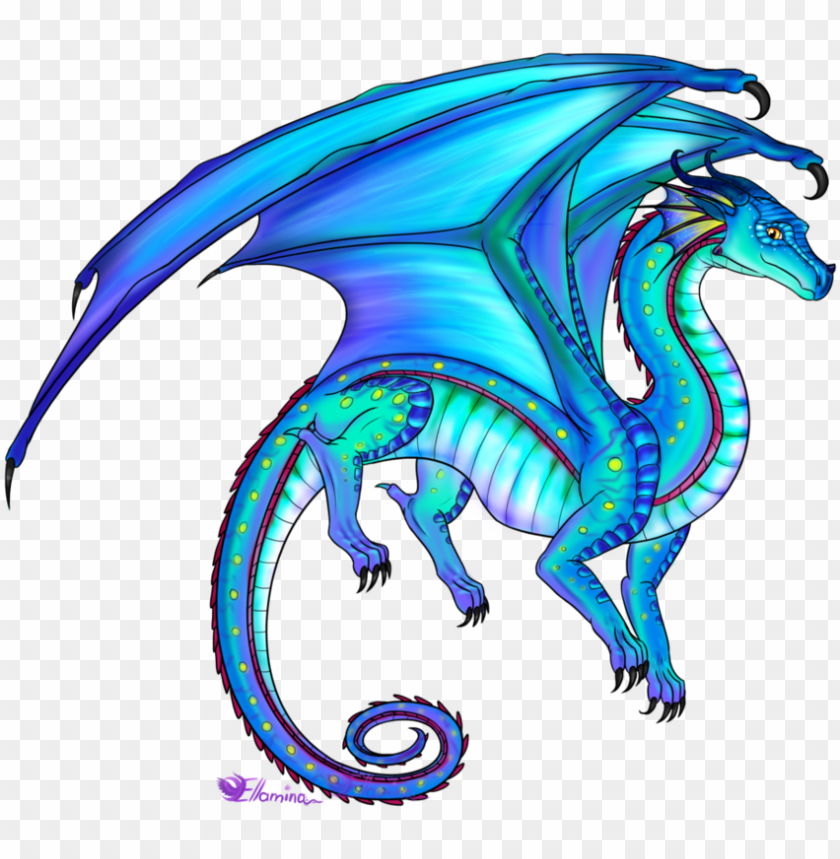 Blue Drawing Fire Vector Free Wings Of Fire Seawing Rainwing Hybrid Png Image With Transparent Background Toppng