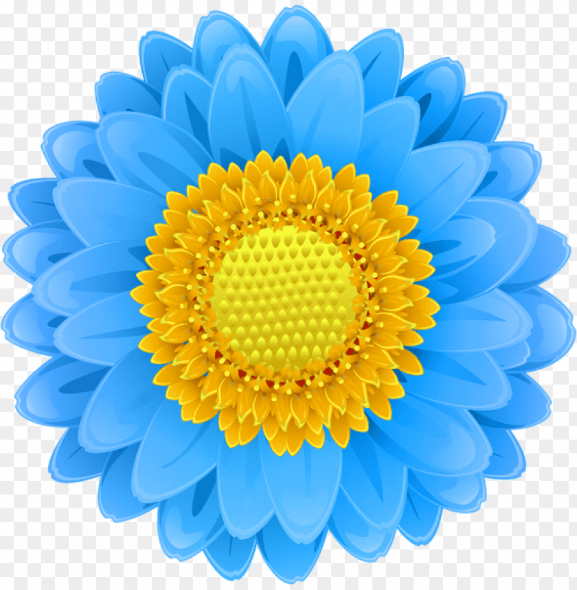 PNG image of blue flower with a clear background - Image ID 45392