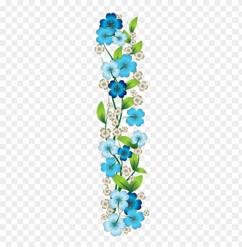 blue flower decor
