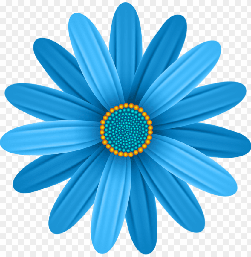 PNG image of blue flower transparent with a clear background - Image ID 45377