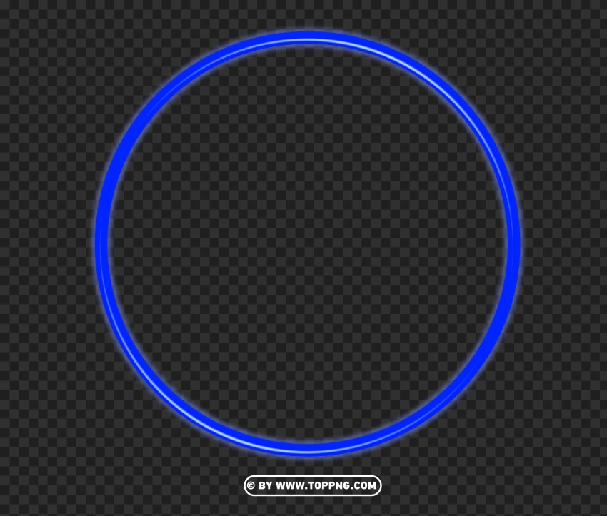 Blue Glowing Neon Lines Circle FREE PNG - Image ID 489426