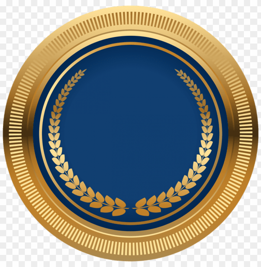 Download Blue Gold Seal Badge Clipart Png Photo  