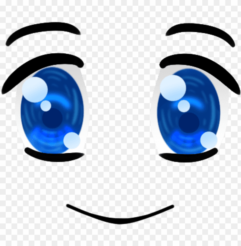 Blue Happy Anime Face Anime Happy Face Clip Art Png Image With