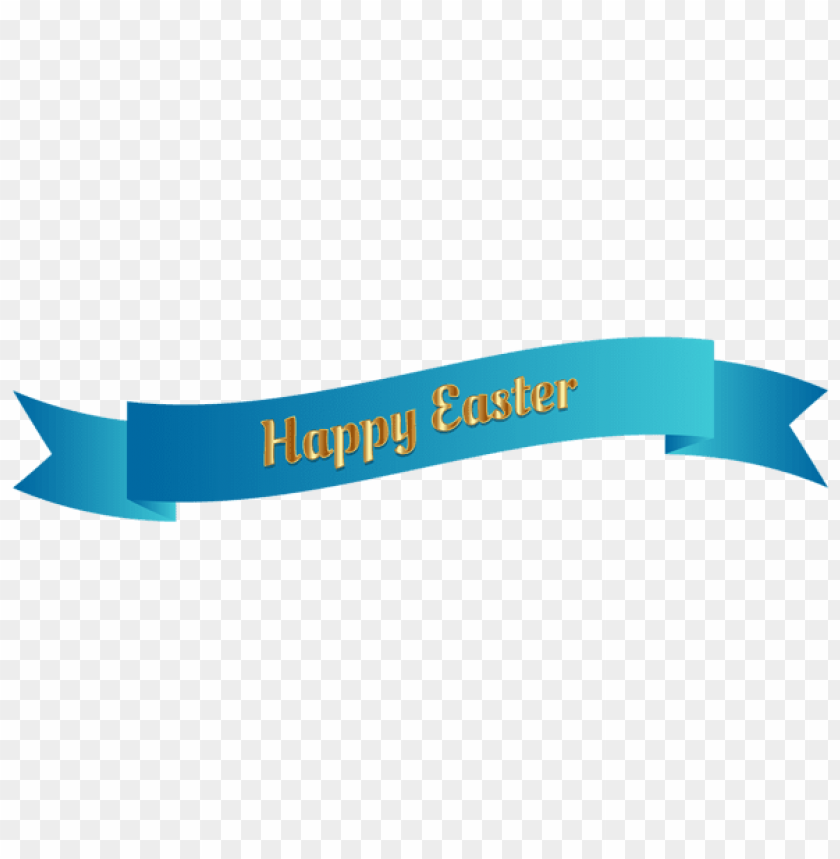 blue happy easter banner png images background -  image ID is 50923