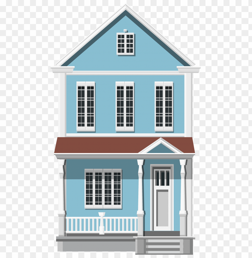 blue, house