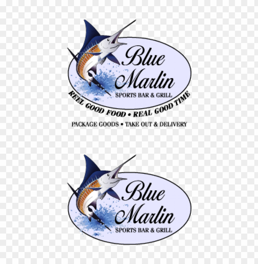  blue marlin cafe logo vector free - 466674