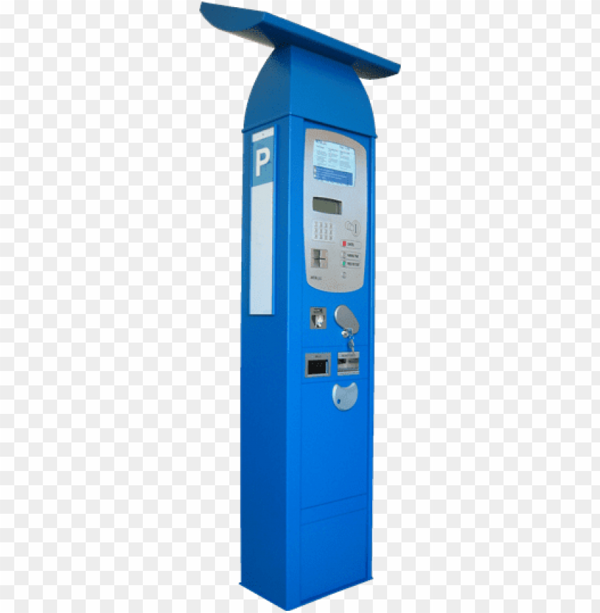 Transparent PNG Image Of Blue Parking Meter - Image ID 67345