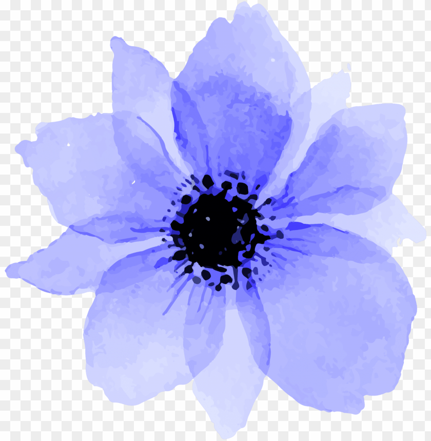 Blue Purple Flowers Flower Tumblr Aesthetic Watercolor Hot Pink Watercolor Transparent Png Image With Transparent Background Toppng