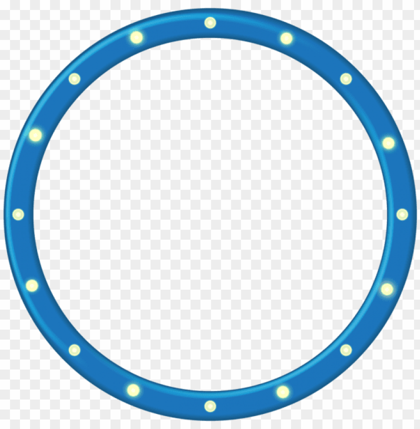 blue round border frame