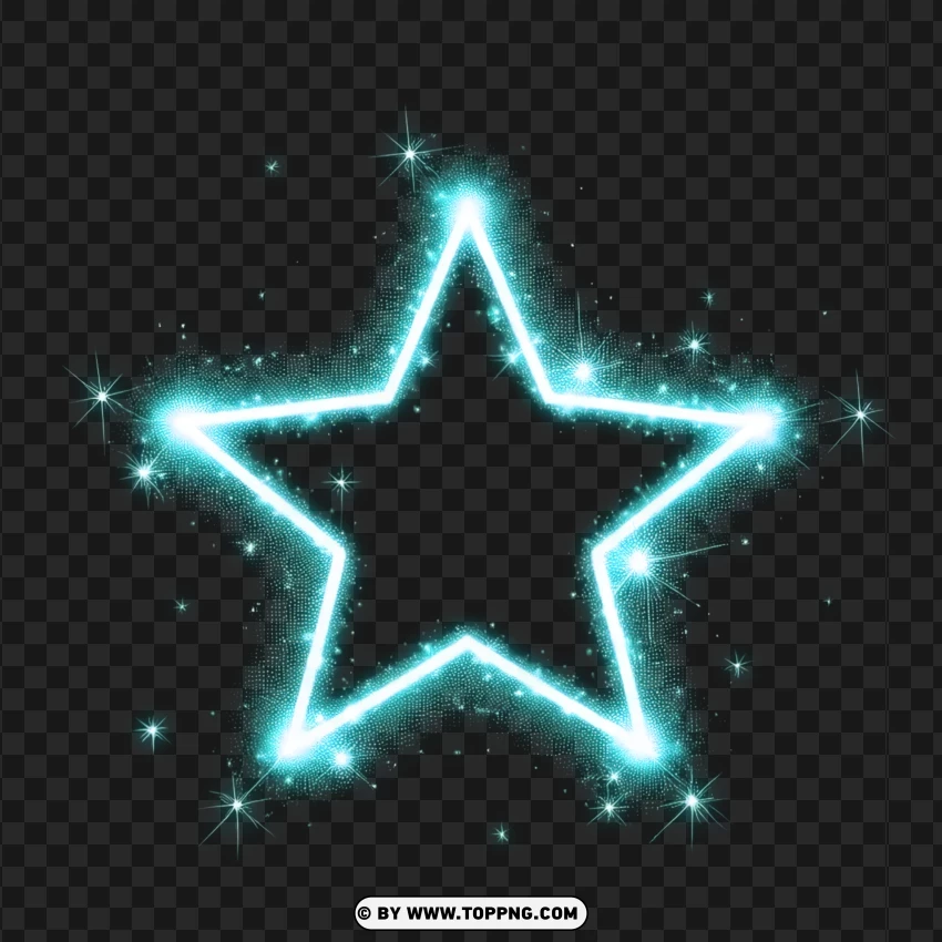 Blue Shining Sparkling Firework Star Image Hd PNG Transparent Background