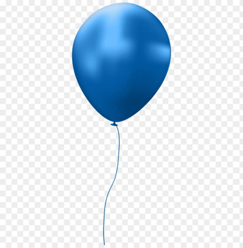 Transparent Background PNG of blue single balloon - Image ID 41957