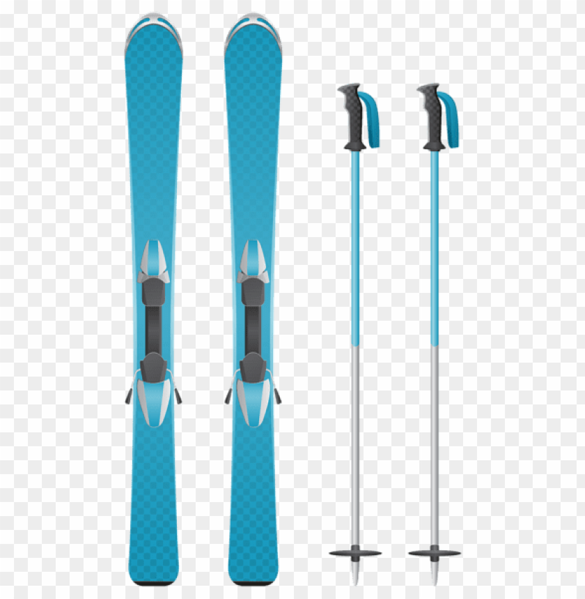 Blue Skis PNG Images