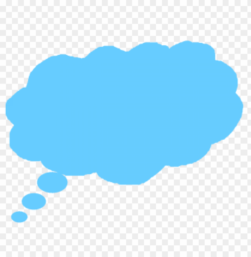 blue thought bubble PNG transparent with Clear Background ID 98379