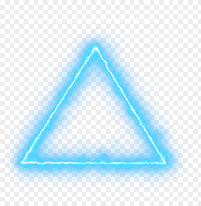 blue triangle neon lights