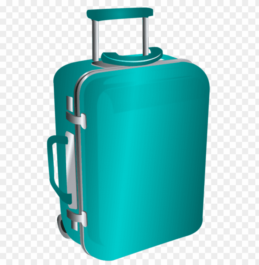 blue trolley travel bag clipart png photo - 53529
