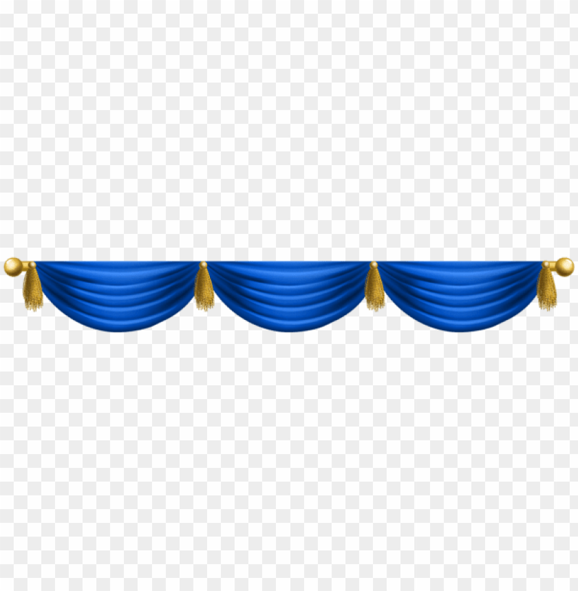 blue upper curtain decoration transparent