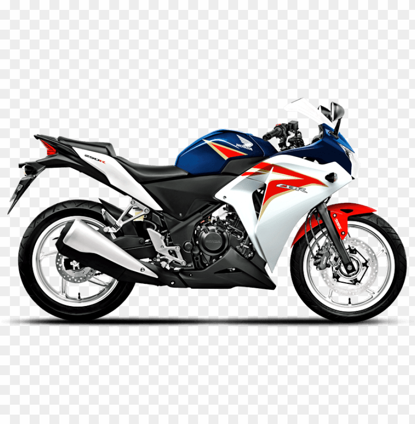 Transparent PNG image Of blue white red honda motorcycle - Image ID 68254