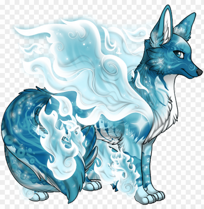 blue #white #wolf #animals #winged #wings #freetoedit - illustratio PNG  image with transparent background | TOPpng