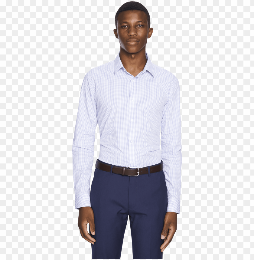 blue winston slim dress shirt gentlema PNG transparent with Clear Background ID 307381