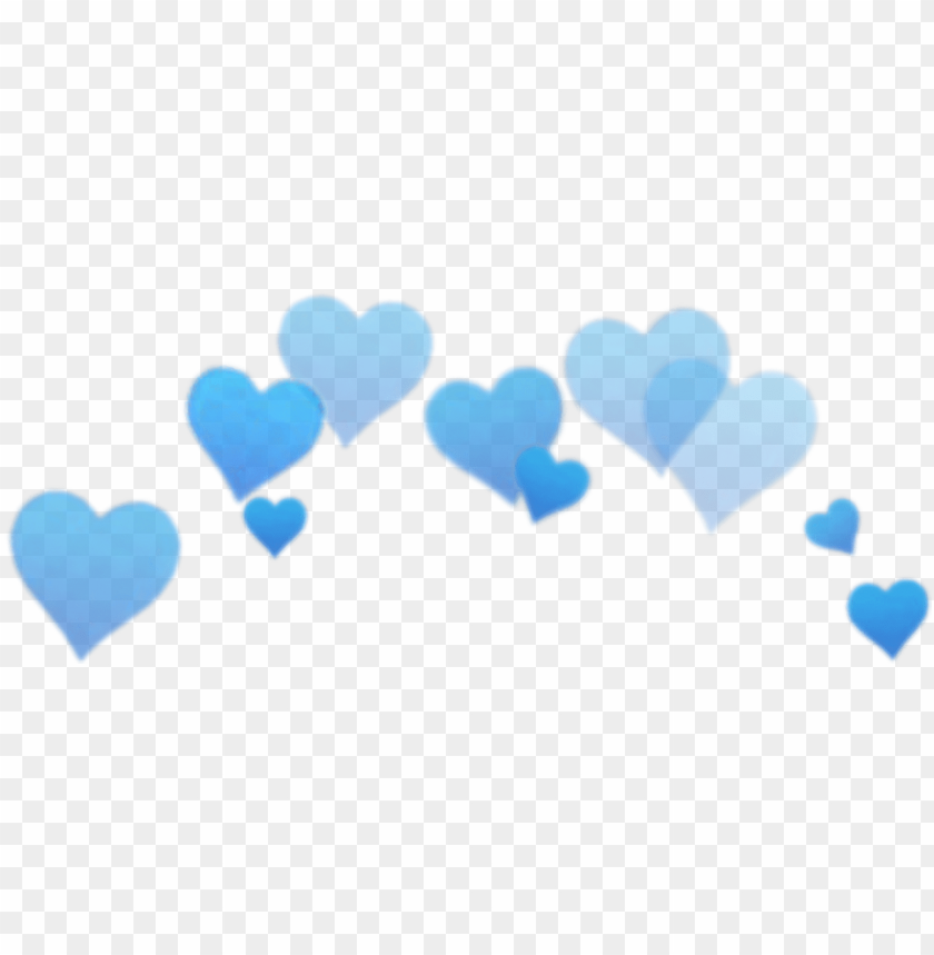 blur filter png - blue heart crown PNG image with transparent background |  TOPpng