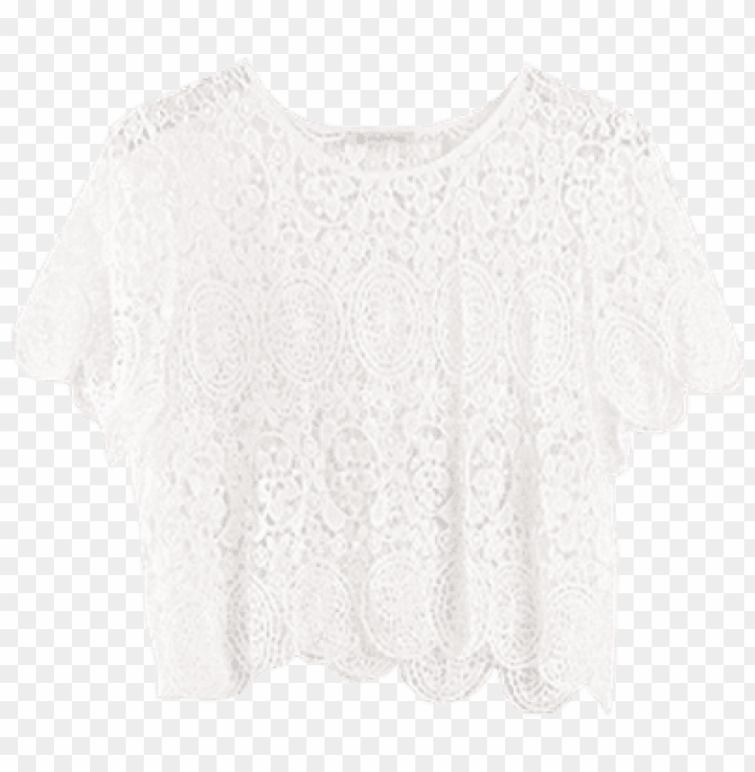 blusa blanca encaje - crochet PNG image with transparent background@toppng.com