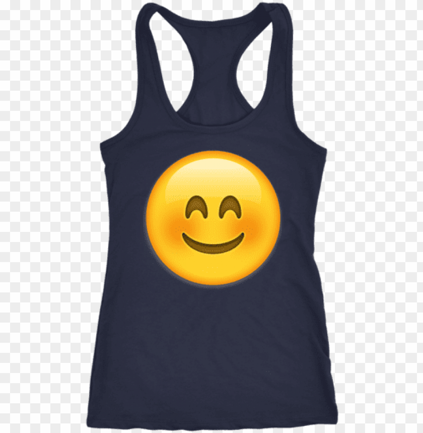 Blush Emoji Tank Top Shirt Png Image With Transparent Background - slender man roblox t shirt slender man transparent png