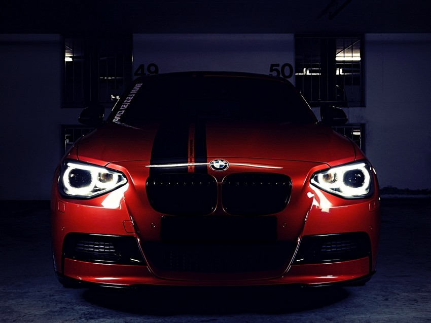 bmw m performance, bmw, red, front view