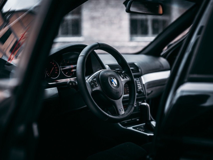bmw, steering wheel, car, car interior