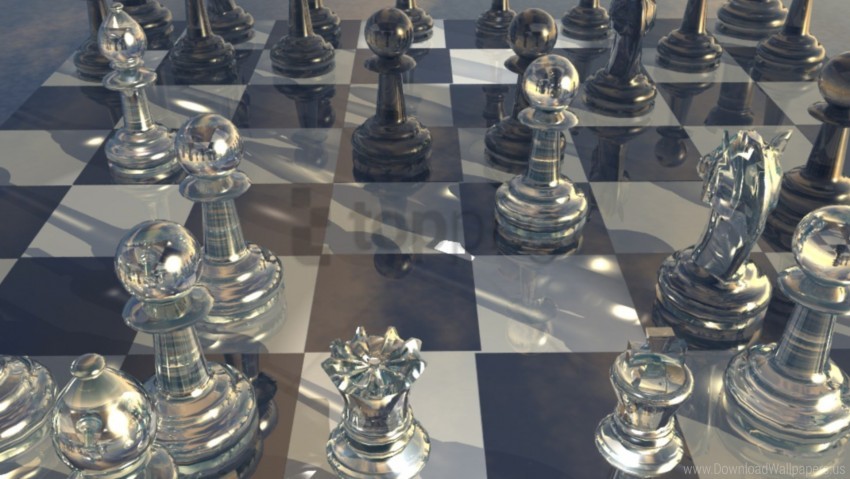 glass chess set wallpaper