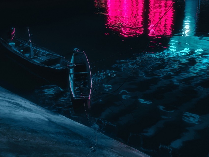free PNG boats, water, night, dark, reflection background PNG images transparent