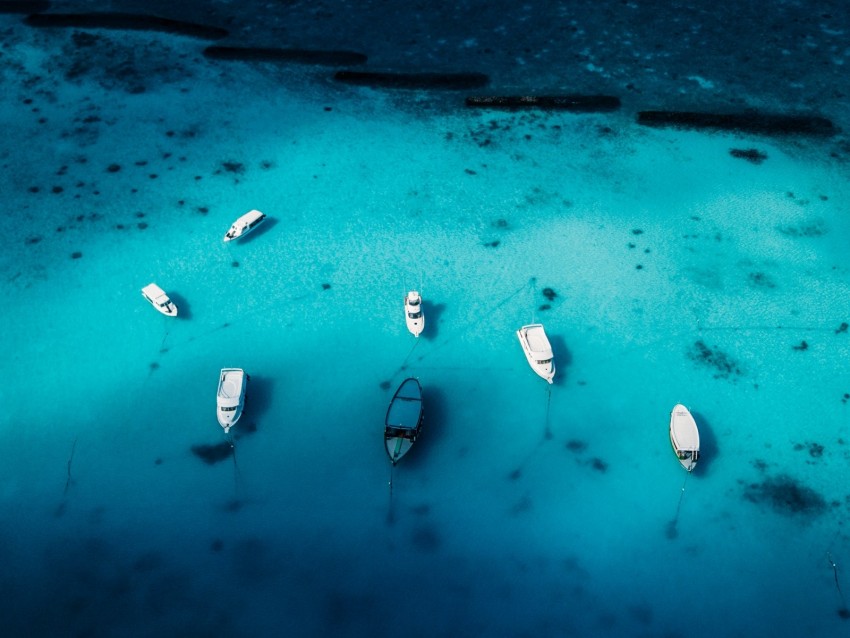 boats, yachts, aerial view, ocean