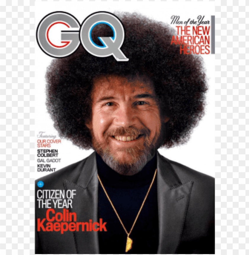bob ross afro png colin kaepernick gq poster PNG transparent with Clear Background ID 269973