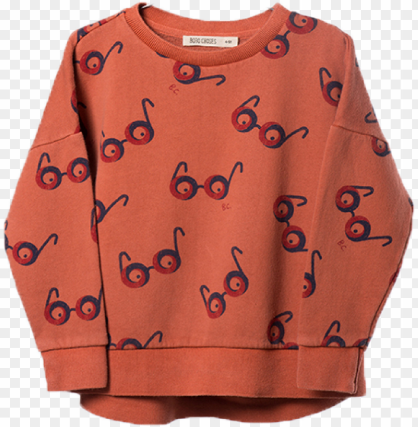 bobo choses sweatshirt impossible glasses bobo choses impossible glasses sweater orange rust PNG transparent with Clear Background ID 430393