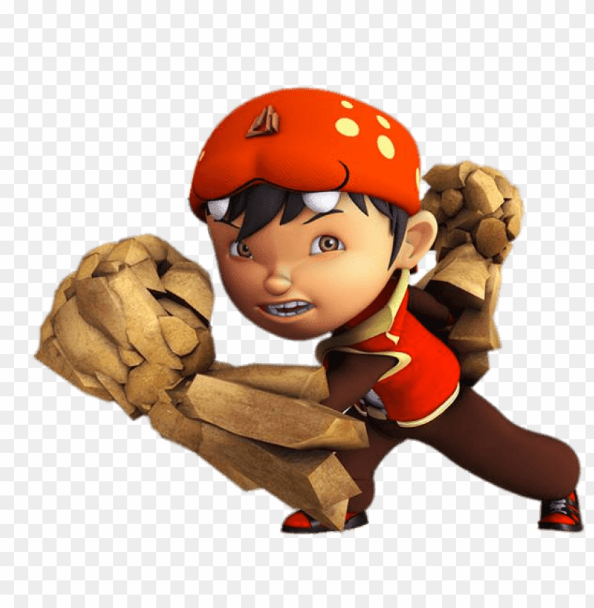 boboiboy with wooden fists clipart png photo - 67222