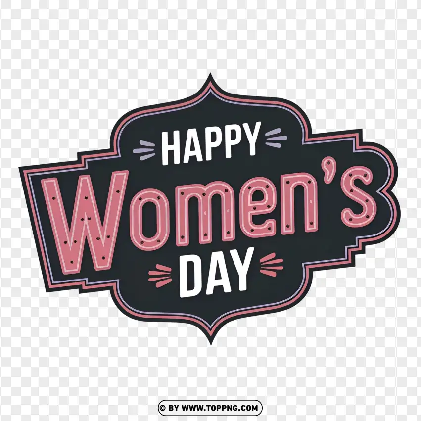 Badge Style Womens Day Design PNG Transparent Background