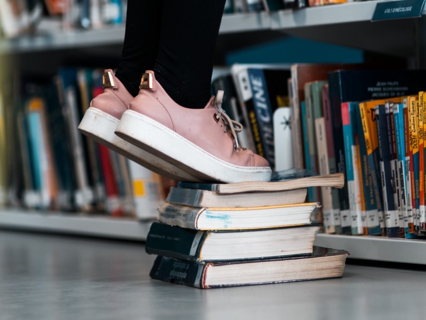 books, legs, bookcase, bookshelves, library