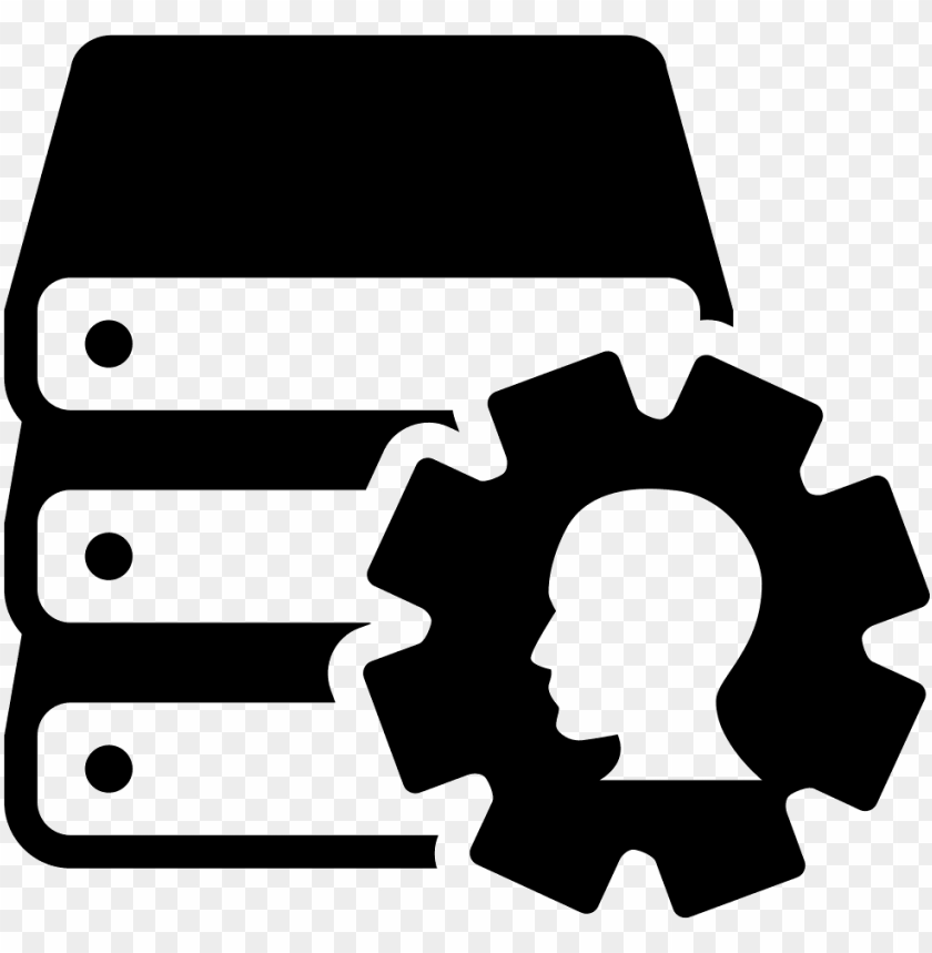 books stack with cogwheel and male side view image - disaster recovery icon png - Free PNG Images@toppng.com